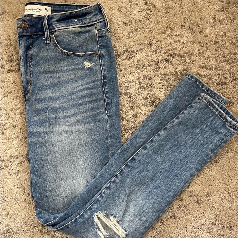 A&F Curve Love High Rise Super Skinny Jeans
